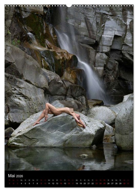 Produktbild: Wasserf&auml;lle im Tessin - Aktaufnahmen an sch&ouml;nen Wasserf&auml;llen in der S&uuml;dschweiz (hochwertiger Premium Wandkalender 2026 DIN A2 hoch), Kunstdruck in Hochglanz