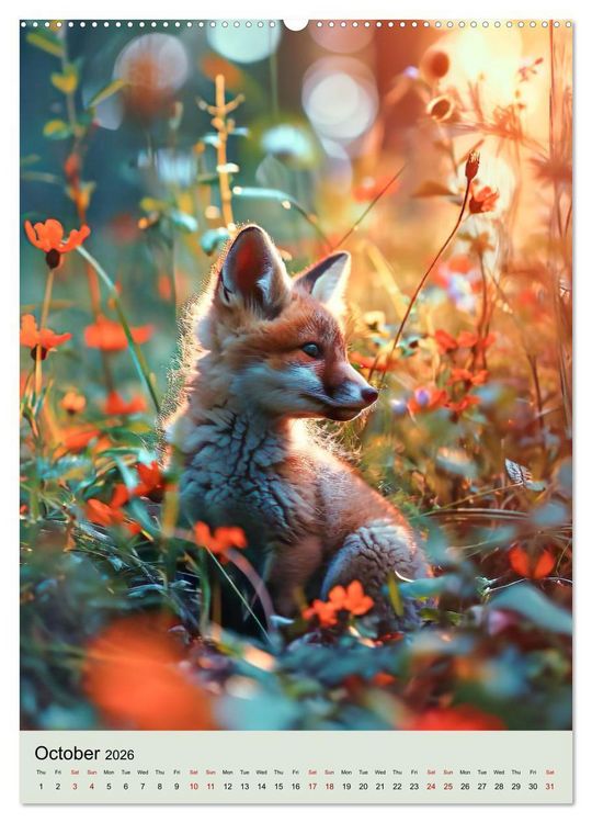 Produktbild: Baby Wildlife (High Quality Premium Wall Calendar 2026 DIN A2 portrait),CALVENDO 12 Month Wall Calendar