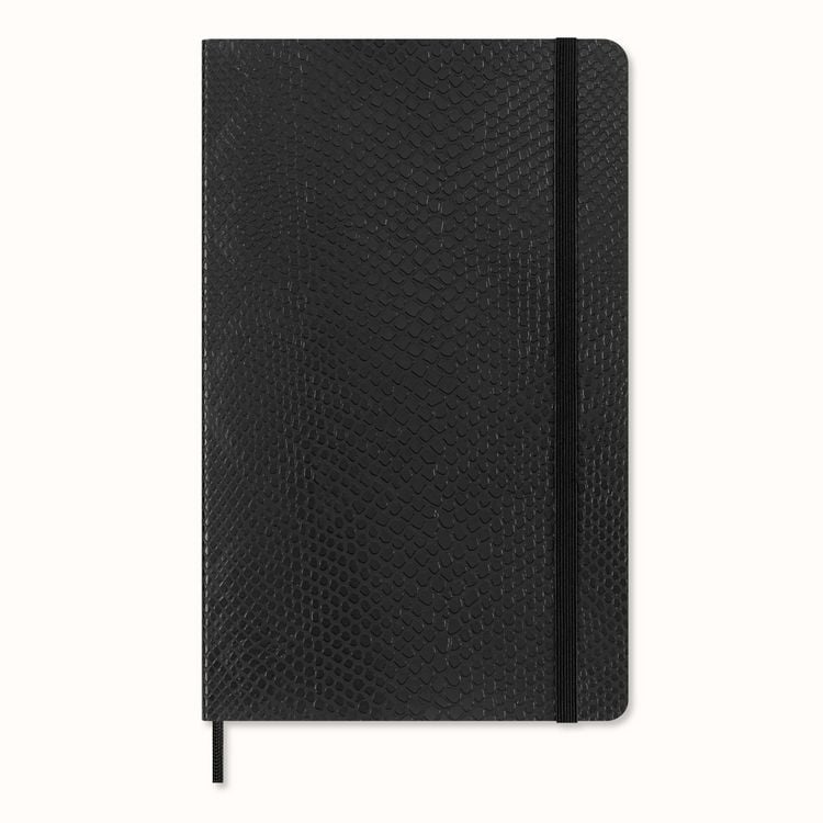 Produktbild: Moleskine Vegea Boa Notizbuch Large/A5 liniert weicher Einband schwarz in Box