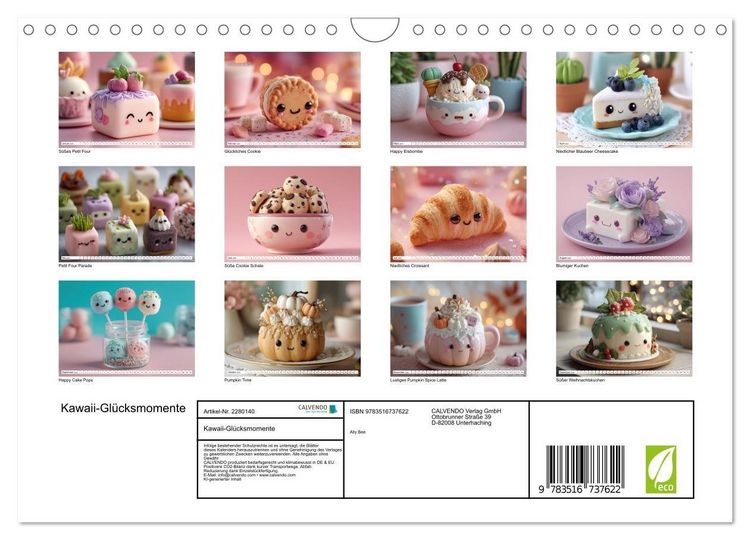 Produktbild: Kawaii-Gl&uuml;cksmomente (Wandkalender 2026 DIN A4 quer), CALVENDO Monatskalender