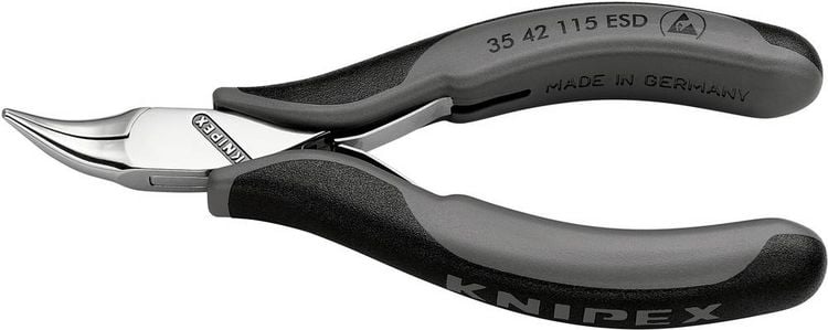 Produktbild: Knipex 35 42 115 ESD ESD Spitzzange 45&deg; gebogen 115mm