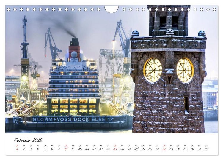 Produktbild: Mit Hamburg durchs Jahr 2026 (Wandkalender 2026 DIN A4 quer), CALVENDO Monatskalender