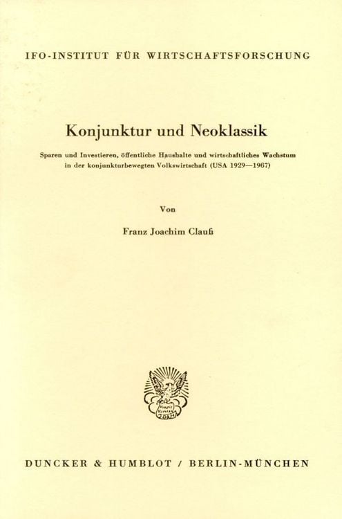Produktbild: Konjunktur und Neoklassik.