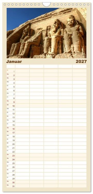 Produktbild: Familienplaner 2027 - &Auml;gypten - Impressionen mit 5 Spalten (Wandkalender, 21 x 45 cm) CALVENDO