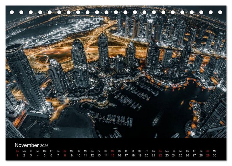 Produktbild: Dubai in Bildern (Tischkalender 2026 DIN A5 quer), CALVENDO Monatskalender