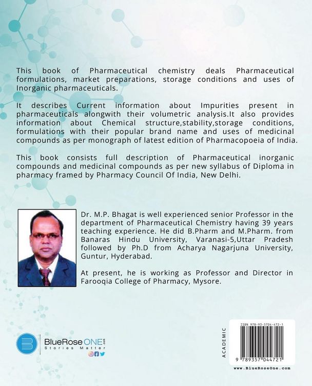 Produktbild: A Text Book of Pharmaceutical Chemistry (For 1st Year D.Pharm. Students) [As Per PCI New Regulation, 2020]