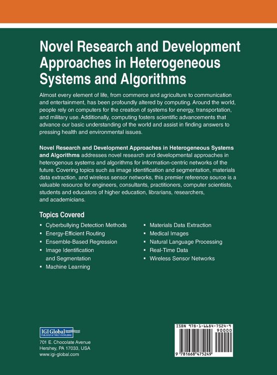 Produktbild: Novel Research and Development Approaches in Heterogeneous Systems and Algorithms