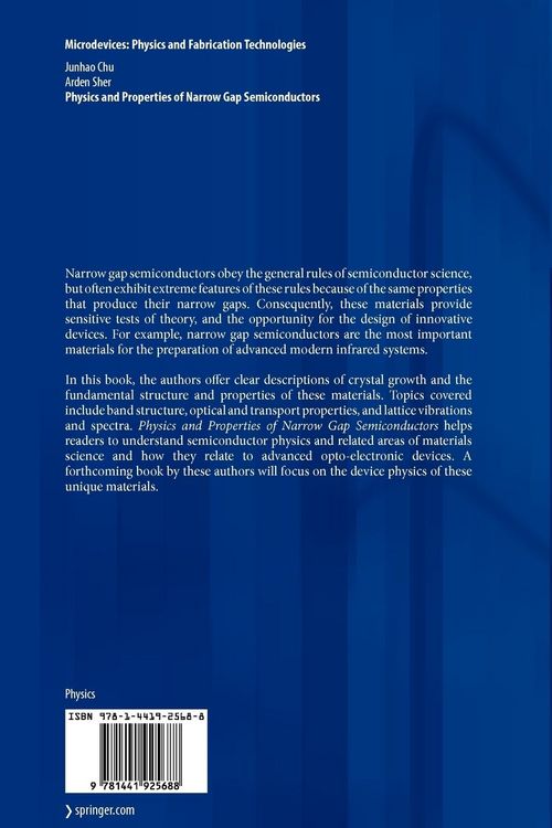 Produktbild: Physics and Properties of Narrow Gap Semiconductors