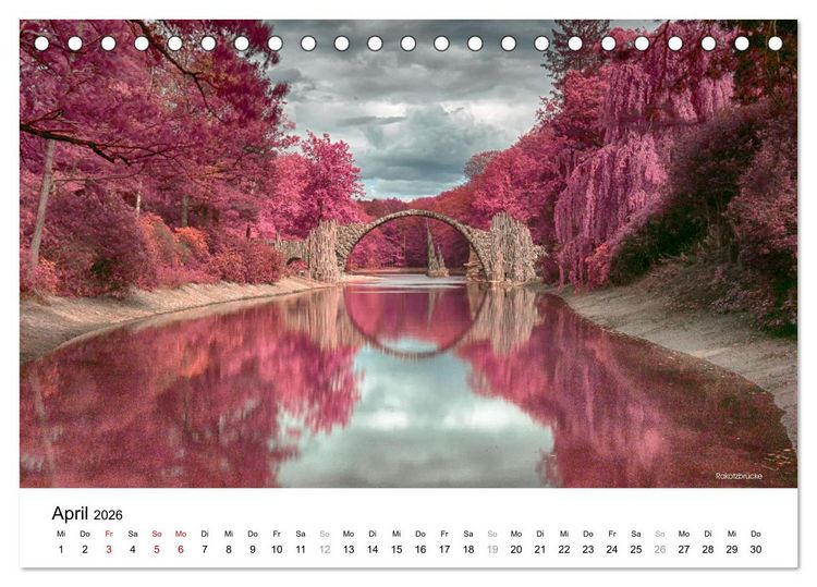 Produktbild: Die Lausitz durch den Infrarotfilter (Tischkalender 2026 DIN A5 quer), CALVENDO Monatskalender