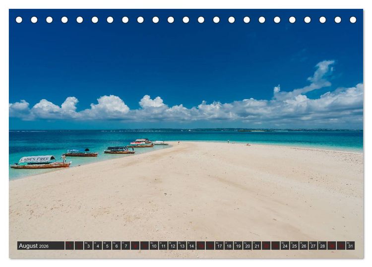 Produktbild: Inselparadies Sansibar (Tischkalender 2026 DIN A5 quer), CALVENDO Monatskalender