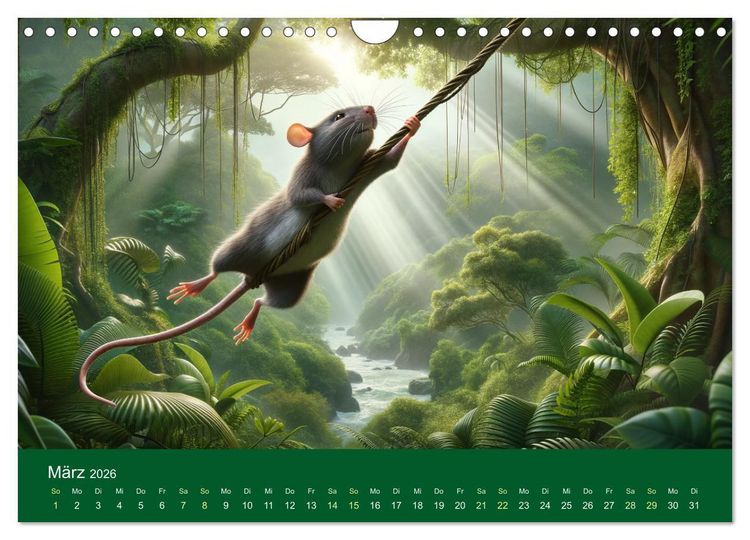Produktbild: Abenteuerliche Ratten (Wandkalender 2026 DIN A4 quer), CALVENDO Monatskalender