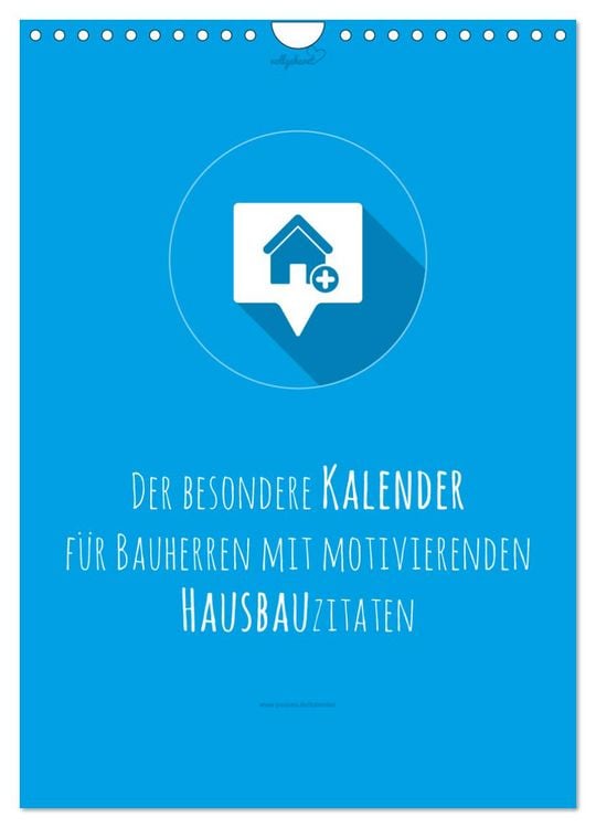 Produktbild: vollgeherzt: Der besondere Kalender f&uuml;r Bauherren mit motivierenden Hausbauzitaten (Wandkalender 2026 DIN A4 hoch), CALVENDO Monatskalender