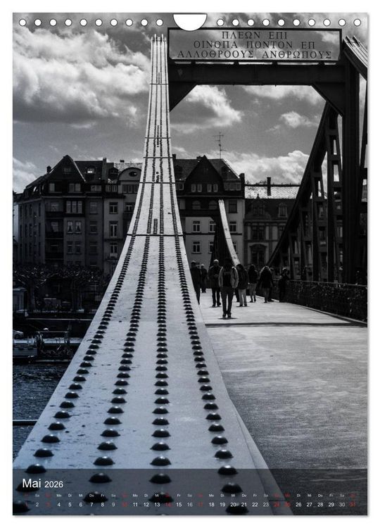 Produktbild: Frankfurt monochrom (Wandkalender 2026 DIN A4 hoch), CALVENDO Monatskalender