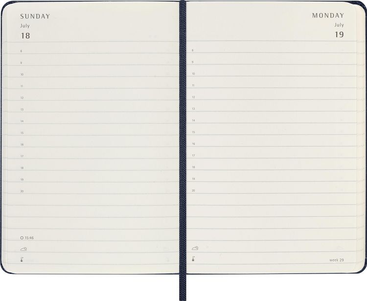 Produktbild: Moleskine 12 Monate Tageskalender 2027, Pocket/A6, 1 Tag = 1 Seite, Fester Einband, Saphir