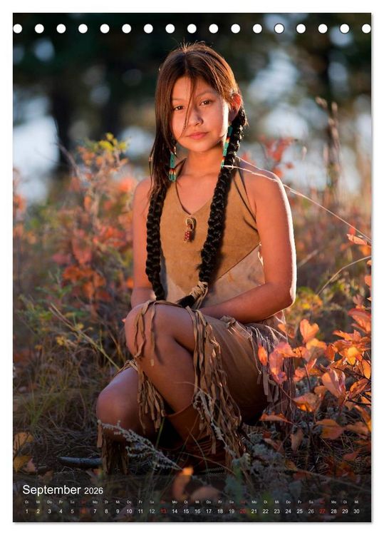 Produktbild: INDIANER Portrait Collection 2 (Tischkalender 2026 DIN A5 hoch), CALVENDO Monatskalender