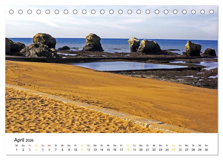 Produktbild: Vend&eacute;e Aus dem Meer steigender Himmel Frankreichs (Tischkalender 2026 DIN A5 quer), CALVENDO Monatskalender
