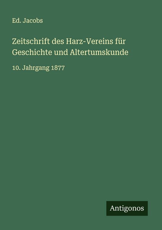 Produktbild: Zeitschrift des Harz-Vereins f&uuml;r Geschichte und Altertumskunde