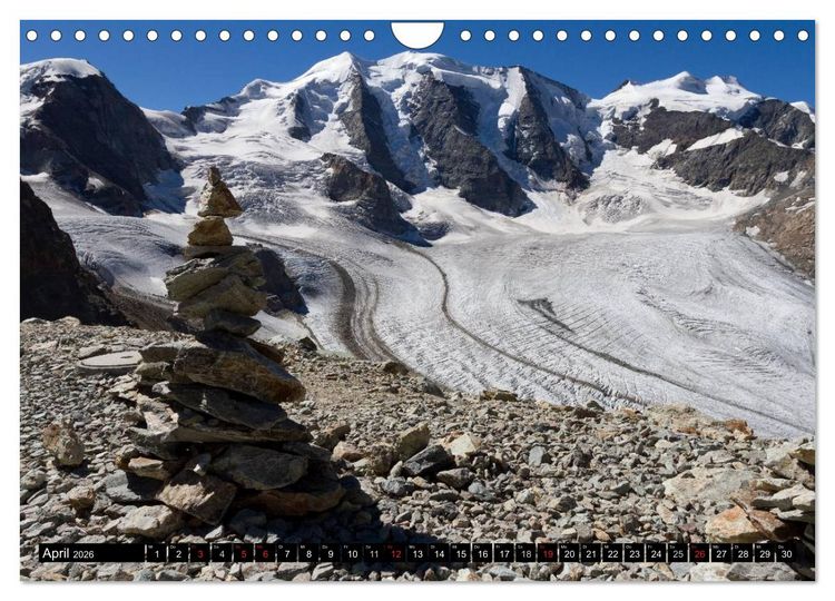 Produktbild: Fantastische Schweizer Bergwelt - Gipfel und Gletscher (Wandkalender 2026 DIN A4 quer), CALVENDO Monatskalender
