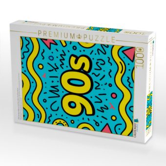 Produktbild: CALVENDO Puzzle P90s Pop Neon Patterns Fresh Pop Culture Fresh Pop Culture | 1000 Teile Lege-Gr&ouml;&szlig;e 64x48cm Foto-Puzzle f&uuml;r gl&uuml;ckliche Stunden