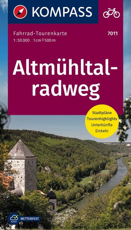 Produktbild: KOMPASS Fahrrad-Tourenkarte Altmühltalradweg 1:50.000