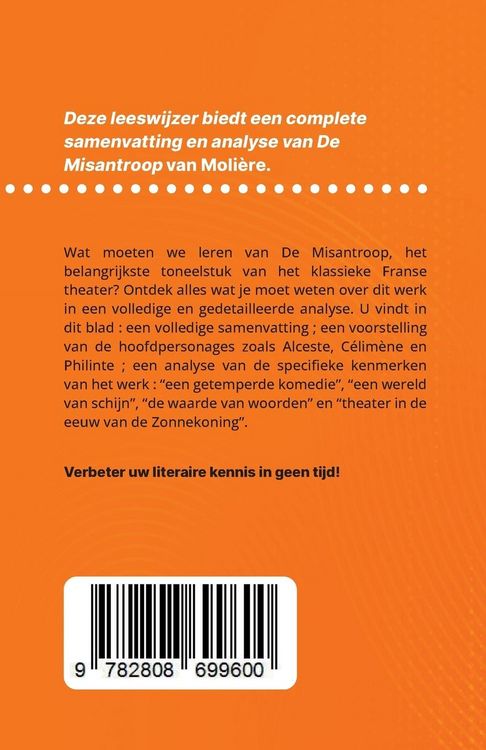 Produktbild: De Misantroop van Moli&egrave;re (Boekanalyse)