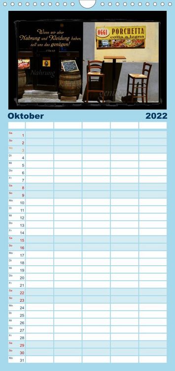 Produktbild: Familienplaner Monat f&uuml;r Monat ein Bibelvers (Wandkalender 2022 , 21 cm x 45 cm, hoch)