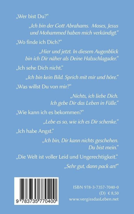 Produktbild: Vergiss das Leben nicht !