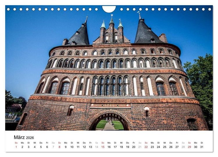 Produktbild: L&uuml;beck - Das Tor zur Ostsee (Wandkalender 2026 DIN A4 quer), CALVENDO Monatskalender