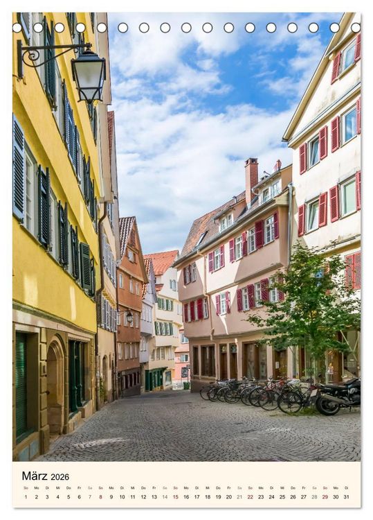 Produktbild: T&Uuml;BINGEN UND BLAUBEUREN Historische Schw&auml;bische Alb (Tischkalender 2026 DIN A5 hoch), CALVENDO Monatskalender