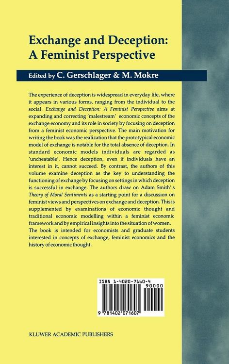 Produktbild: Exchange and Deception: A Feminist Perspective