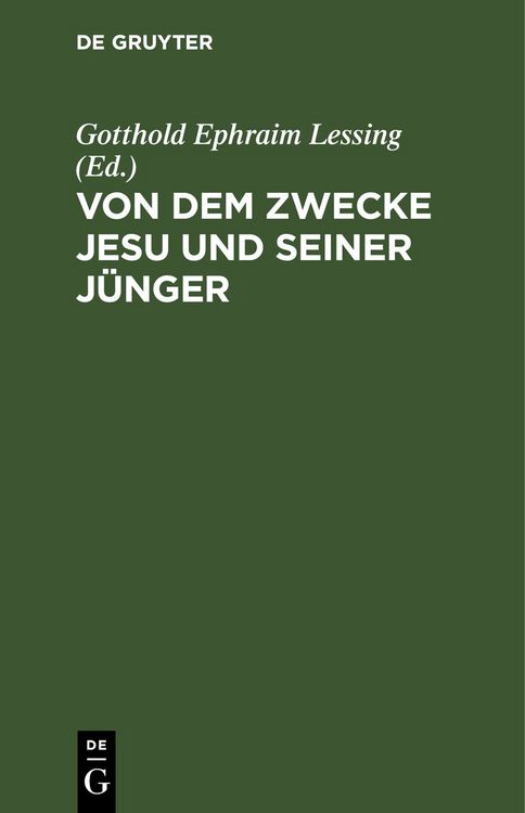 Produktbild: Von dem Zwecke Jesu und seiner J&uuml;nger