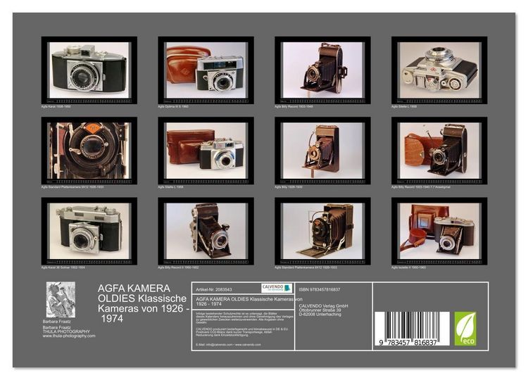 Produktbild: AGFA KAMERA OLDIES Klassische Kameras von 1926 - 1974 (Wandkalender 2026 DIN A4 quer), CALVENDO Monatskalender