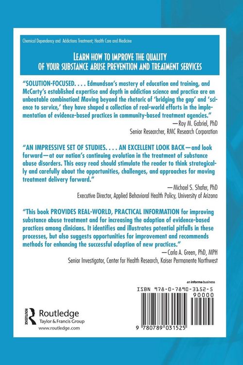 Produktbild: Implementing Evidence-Based Practices for Treatment of Alcohol And Drug Disorders