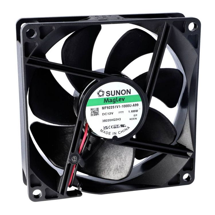 Produktbild: Sunon EE92251S3-1000U-999 Axiall&uuml;fter 12 V/DC 67.09 m&sup3;/h (L x B x H) 25 x 92 x 92mm