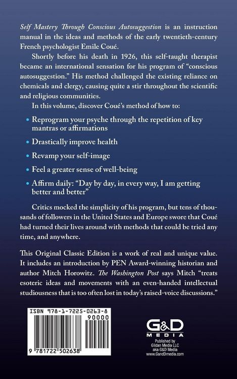 Produktbild: Self-Mastery Through Conscious Autosuggestion (Original Classic Edition)