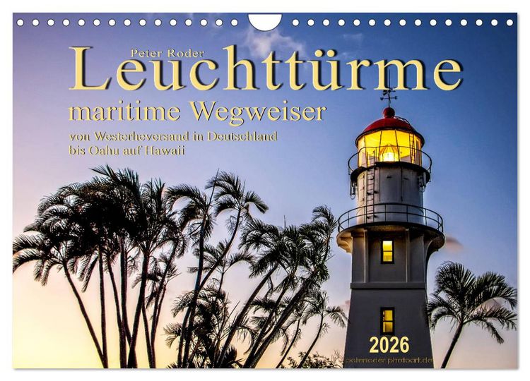 Produktbild: Leuchtt&uuml;rme - maritime Wegweiser (Wandkalender 2026 DIN A4 quer), CALVENDO Monatskalender