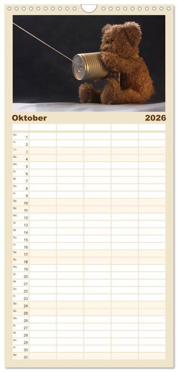 Produktbild: Familienplaner 2026 - Herr Nopf ist da! mit 5 Spalten (Wandkalender, 21 x 45 cm) CALVENDO