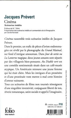 Produktbild: Cin&eacute;ma : sc&eacute;narios in&eacute;dits