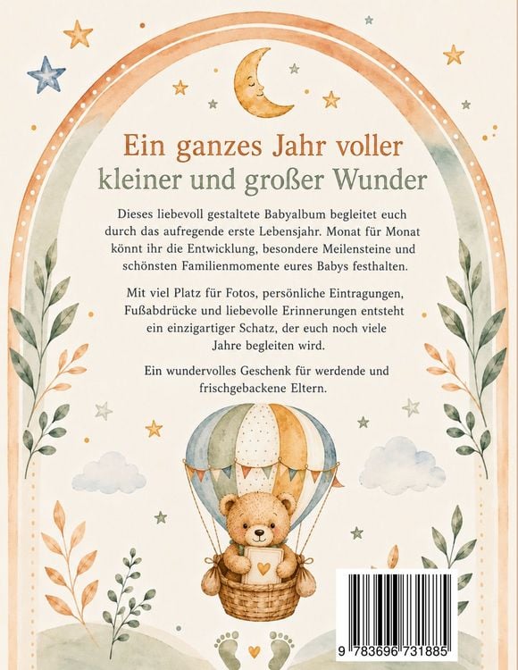 Produktbild: Mein erstes Jahr voller Wunder - Das gro&szlig;e Babyalbum und Erinnerungsbuch zum Ausf&uuml;llen f&uuml;r das erste Lebensjahr