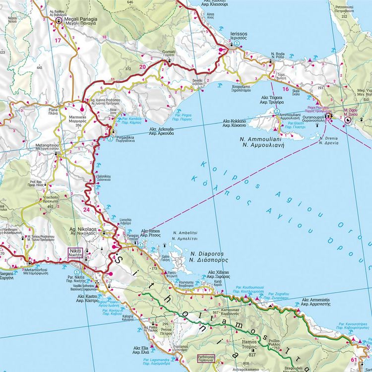 Produktbild: Freytag & berndt Stra&szlig;enkarte Chalkidiki - Thassos - Olymp 1:150.000