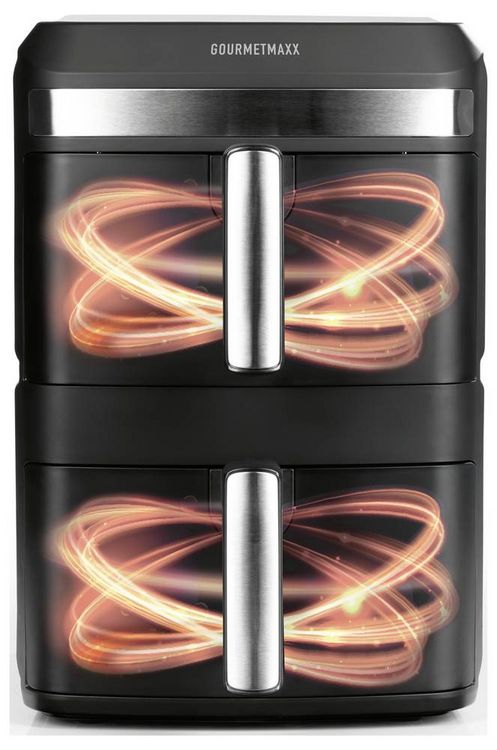 Produktbild: GourmetMaxx 16818 Hei&szlig;luft-Fritteuse 12l 2800W Antihaftbeschichtung, BPA-frei, Cool-Touch-Geh&auml;use, digitaler Timer, Grillfunktion