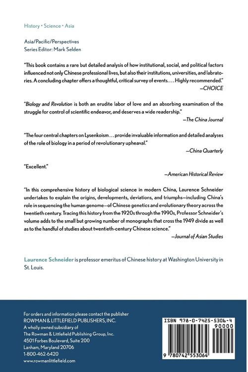 Produktbild: Biology and Revolution in Twentieth-Century China