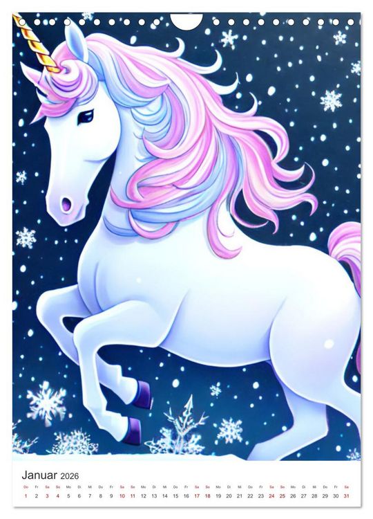Produktbild: Jeder braucht ein Einhorn in seinem Leben - Bildergeschichte f&uuml;r Kinder (Wandkalender 2026 DIN A4 hoch), CALVENDO Monatskalender