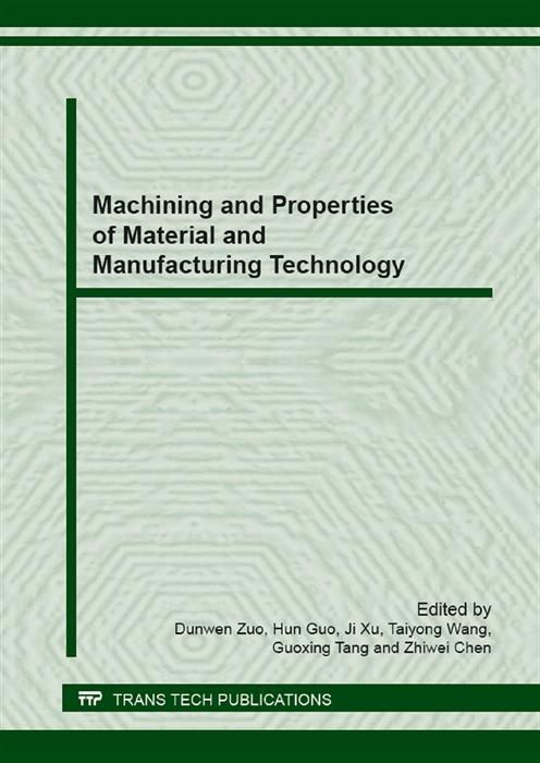 Produktbild: Machining and Properties of Material and Manufacturing Technology
