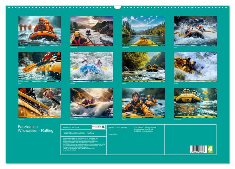 Produktbild: Faszination Wildwasser - Rafting (Wandkalender 2026 DIN A2 quer), CALVENDO Monatskalender