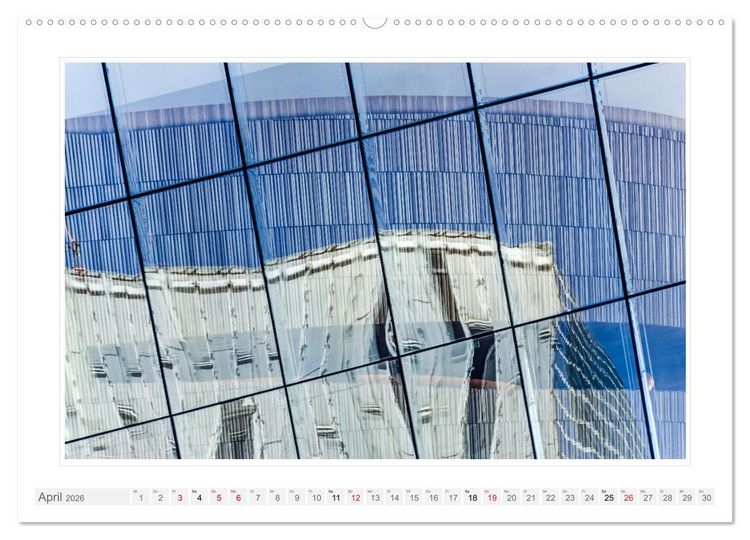 Produktbild: Spiegelnde Fassaden (hochwertiger Premium Wandkalender 2026 DIN A2 quer), Kunstdruck in Hochglanz