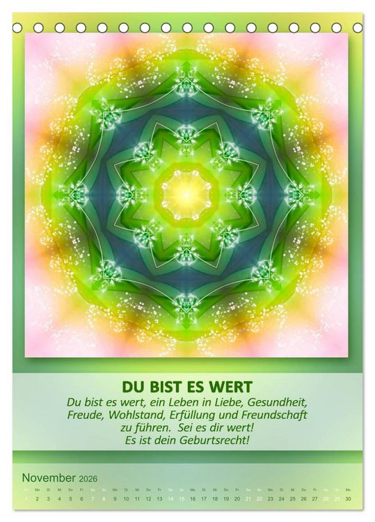 Produktbild: Light Energy Mandalas - Kalender - Vol. 1 (Tischkalender 2026 DIN A5 hoch), CALVENDO Monatskalender