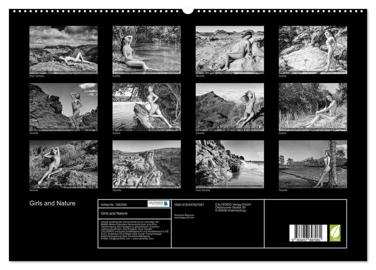 Produktbild: Girls and Nature (hochwertiger Premium Wandkalender 2026 DIN A2 quer), Kunstdruck in Hochglanz