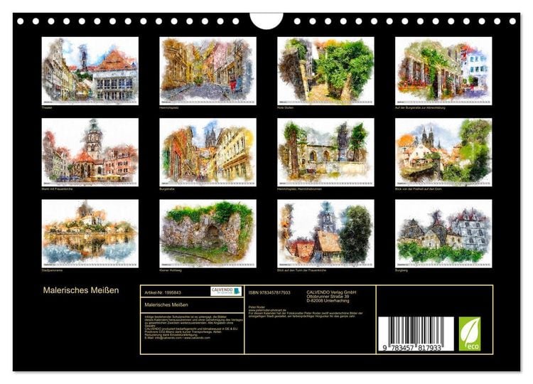Produktbild: Malerisches Mei&szlig;en (Wandkalender 2026 DIN A4 quer), CALVENDO Monatskalender