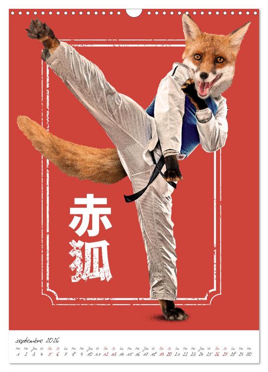 Produktbild: Combattant animal (Calendrier mural 2026 DIN A3 horizontal), CALVENDO calendrier mensuel